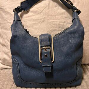 Coach Navy Leather Satchel